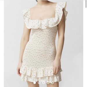 Urban Outfitters Smocked Polkadot Dress
